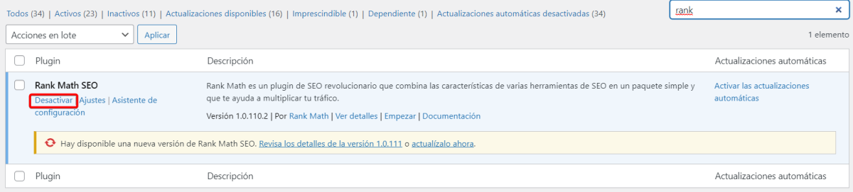 instalar y configurar Rank Math 