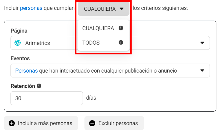 crear audiencias personalizadas con una página de Facebook