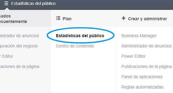 Estadísticas del público